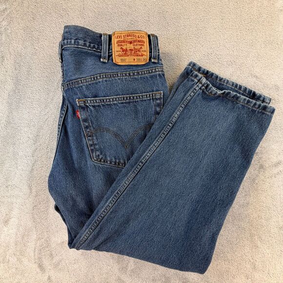 Levi's Other - Levi’s 550 Relaxed Fit Jeans Men’s 38x30 Blue Denim Y2K Dad Jeans Straight Leg